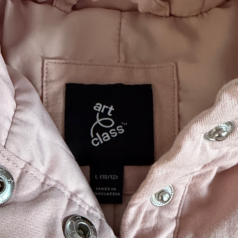 Art Class Blush Pink Buttoned Jacket 10/12 - Picture 2 of 4